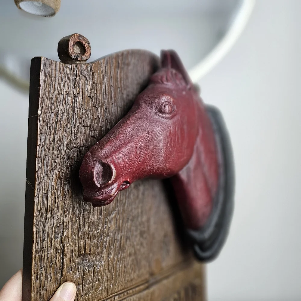 Vintage Burwood Products Co Horse Head Wall Plaque S. Martingale 1802 Equestrian